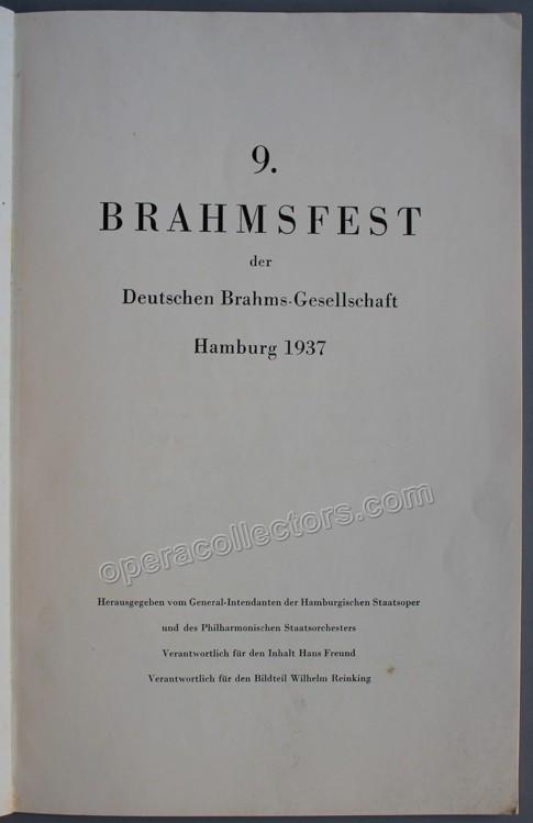 Furtwangler, Wilhelm - Brahms Festival 1937 - Tamino