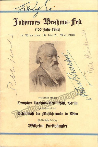 FURTWANGLER, Wilhelm - CASALS, Pablo - SCHNABEL, Arthur - HINDEMITH, Paul