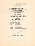 Furtwangler, Wilhelm - Flagstad, Kirsten - Concert Program London 1952
