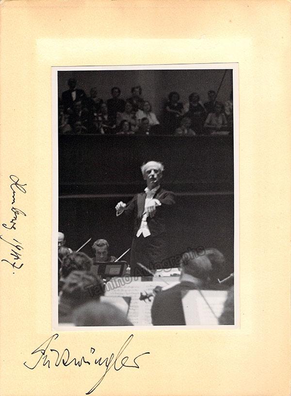 Furtwangler, Wilhelm - Signed Photo Conducting 1947 - Tamino