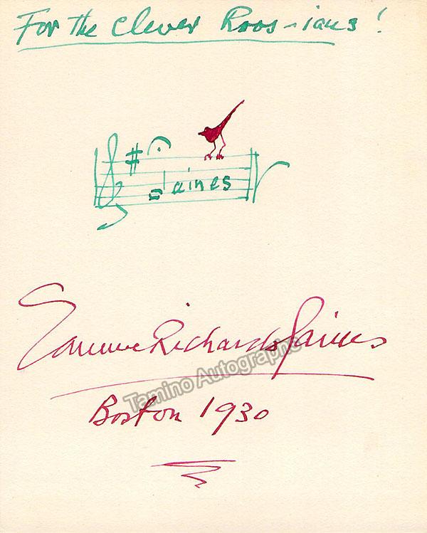 Gaines, Samuel Richards - Signed Card 1930 - Tamino