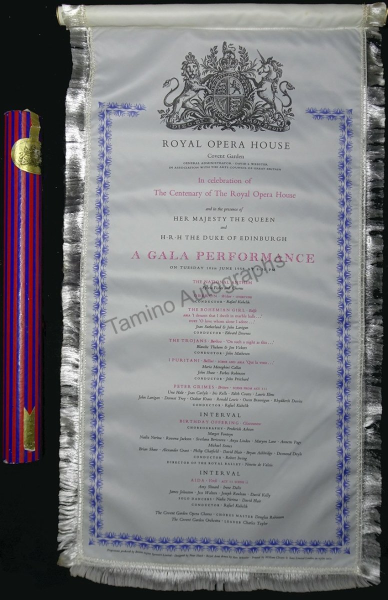 Oreal Opera Program Gala Concert Program in Silk - Royal Opera House Centennial Concert 19