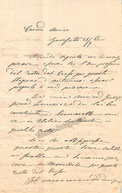 Galetti-Gianoli, Isabella - Autograph Letter Signed