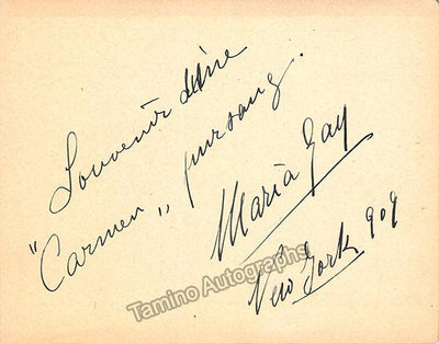 Gay, Maria - Signed Album Page 1909