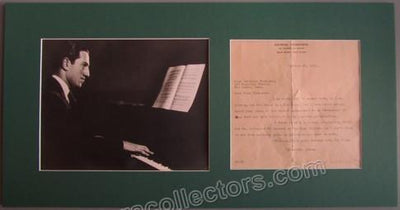 Gershwin, George - Autograph Letter Signed with photo