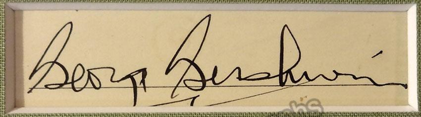 Gershwin, George - Signature and Photo - Tamino
