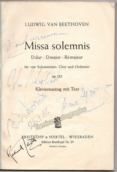 Giulini, Carlo Maria - Dorati, Antal - Merriman, Nan and others - Signed Program 1965