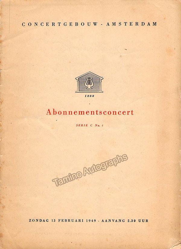 Goldberg, Szymon - Concert Program Amsterdam 1949 - Tamino