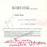 Gorini, Gino - Kurtz, Efrem - Signed Program Bologna 1971