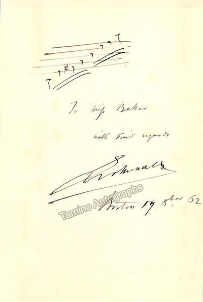 Gottschalk, Louis Moreau - Album Page signed with Music Quote 1862
