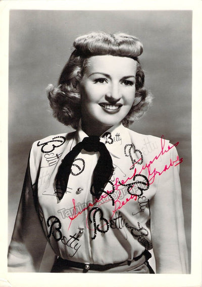 Grable, Betty - Signed Photo