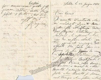 Graziani, Francesco - Autograph Letter Signed 1868