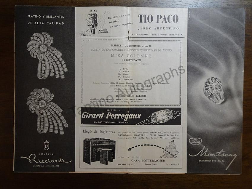 Great Conductors at Teatro Colon - Large Lot of 43 Programs 1948-1988! - Tamino