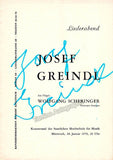 Greindl, Josef - Signed Program Berlin 1970