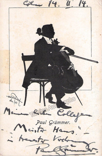 Grummer, Paul - Signed Postcard 1914
