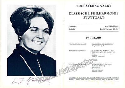 Haebler, Ingrid - Signed Program Nurnberg 1971