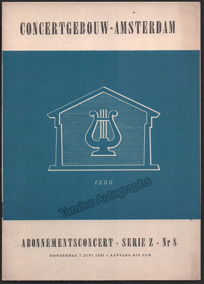 Haskill, Clara - Concert Program Amsterdam 1951