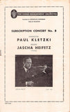 Heifetz, Jascha - Concert Program Tel Aviv 1953