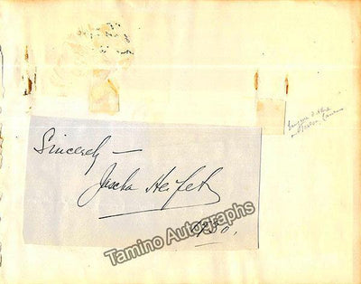 Heifetz, Jascha - Signature Cut on Album Page