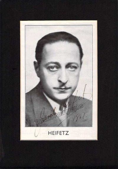 Heifetz, Jascha - Signed Photo 1938