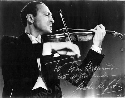 Heifetz, Jascha - Signed Photo with Violin