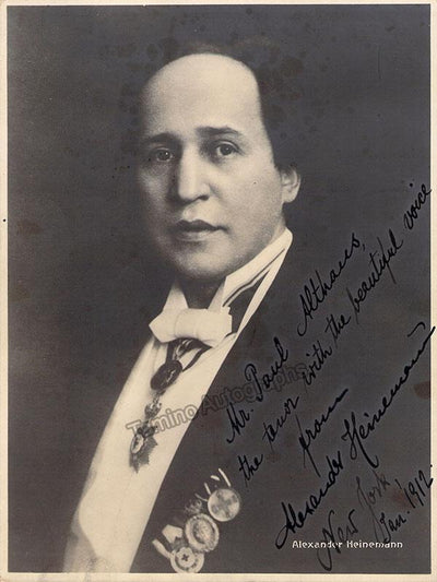 Heinemann, Alexander - Signed Photo 1912
