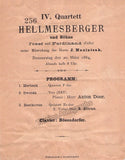 Hellmesberger Quartett - Program Lot Vienna 1883-1895