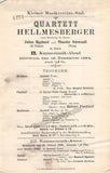 Hellmesberger Quartett - Program Lot Vienna 1883-1895
