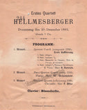 Hellmesberger Quartett - Program Lot Vienna 1883-1895
