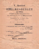 Hellmesberger Quartett - Program Lot Vienna 1883-1895
