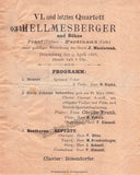 Hellmesberger Quartett - Program Lot Vienna 1883-1895