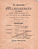 Hellmesberger Quartett - Program Lot Vienna 1883-1895