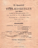 Hellmesberger Quartett - Program Lot Vienna 1883-1895
