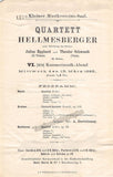 Hellmesberger Quartett - Program Lot Vienna 1883-1895