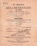 Hellmesberger Quartett - Program Lot Vienna 1883-1895