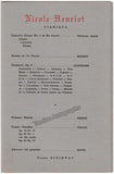 Henriot, Nicole - Signed Program Havana 1950