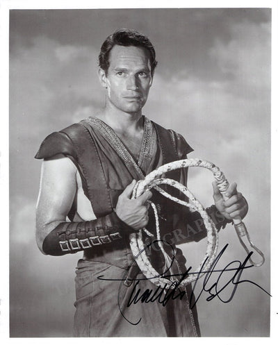 Heston, Charlton - Signed Photo in "Ben-Hur"