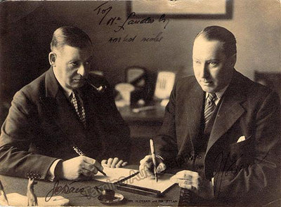 Hilliam, Bentley Collingwood - McEachern, Malcolm - Double Signed Photo as "Floatsam and Jetsam"