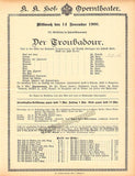 Hof-Operntheater - Lot of 19 Vintage Playbills 1900