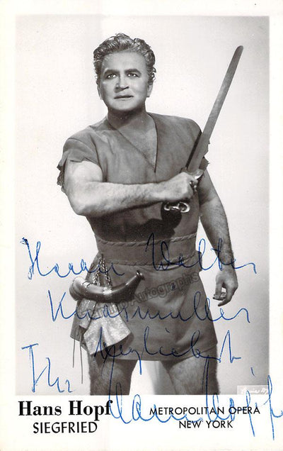 HOPF, Hans (Various Autographs)
