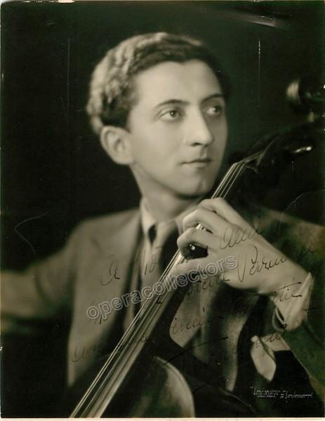 Hubert, Marcel - Signed Photo with cello - Tamino