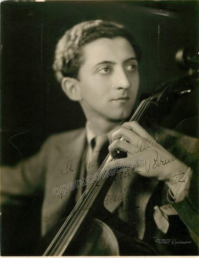 Hubert, Marcel - Signed Photo with cello