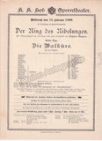 Imperial & Royal Court Opera, Vienna - 10 Playbill Lot 1899