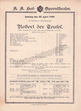 Imperial & Royal Court Opera, Vienna - 10 Playbill Lot 1899
