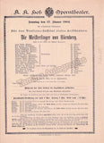 Imperial & Royal Court Opera, Vienna - 10 Playbill Lot 1904-1908