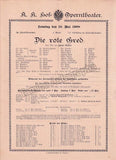Imperial & Royal Court Opera, Vienna - 10 Playbill Lot 1904-1908