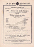 Imperial & Royal Court Opera, Vienna - 12 Playbill Lot 1913-1916