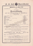Imperial & Royal Court Opera, Vienna - 12 Playbill Lot 1913-1916