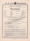 Imperial & Royal Court Opera, Vienna - 12 Playbill Lot 1913-1916