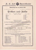 Imperial & Royal Court Opera, Vienna - 12 Playbill Lot 1913-1916